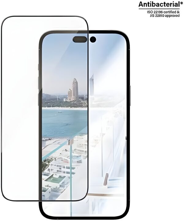 iPhone 14 Pro Max Προστασία Οθόνης με Μαύρο Περίγραμμα Panzer Glass™ Anti - reflective Full Face Tempered Glass