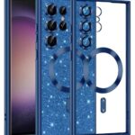 Techsuit Samsung Galaxy S25 Ultra Luxury Glitter Magsafe Θήκη Σιλικόνης - Deep Blue