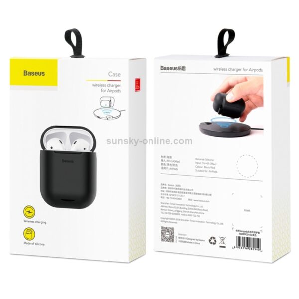 Baseus Apple Airpods 1 / 2 Θήκη Σιλικόνης - Black