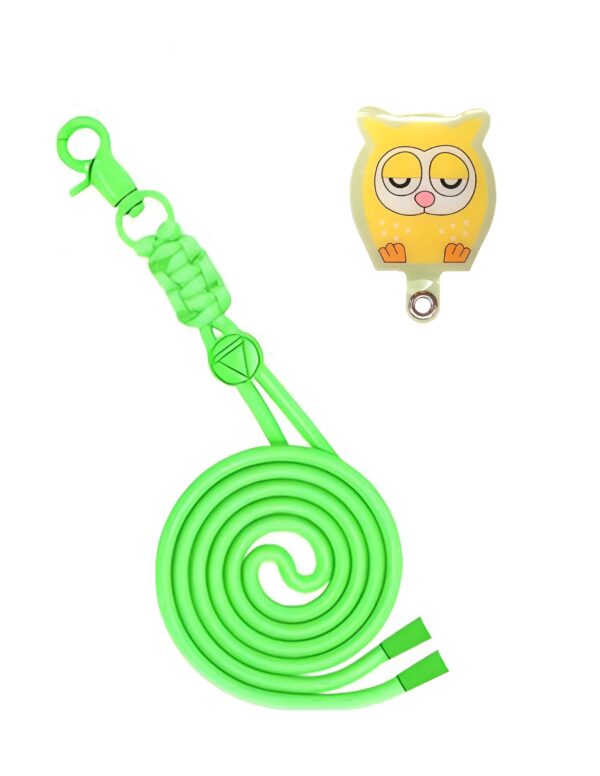 Universal Λουράκι Λαιμού για Smartphone Neck Strap With Hook And Emoji Owl Green Yellow Universal Λουράκι Λαιμού για Smartphone Neck Strap With Hook And Emoji Owl Green Yellow