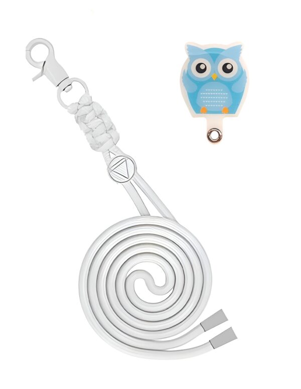 Universal Λουράκι Λαιμού για Smartphone Neck Strap With Hook And Emoji Owl White