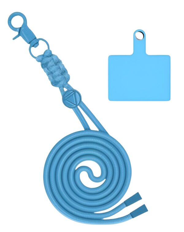 Universal Λουράκι Λαιμού για Smartphone Neck Strap With Hook And Coloured Patch For Smartphone Blue