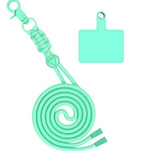Universal Λουράκι Λαιμού για Smartphone Neck Strap With Hook And Coloured Patch For Smartphone Green