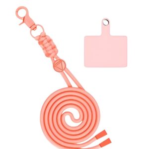 Universal Λουράκι Λαιμού για Smartphone Neck Strap With Hook And Coloured Patch For Smartphone Pink
