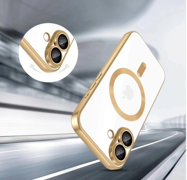 Techsuit iPhone 17 MagSafe Luxury Crystal Θήκη με Πλαίσιο Σιλικόνης Διάφανη - Light Green