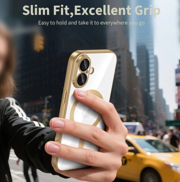 Techsuit iPhone 17 MagSafe Luxury Crystal Θήκη με Πλαίσιο Σιλικόνης Διάφανη - Light Green