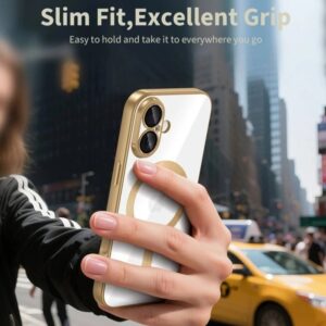 Techsuit iPhone 17 MagSafe Luxury Glitter Θήκη με Πλαίσιο Σιλικόνης Διάφανη - Deep Purple