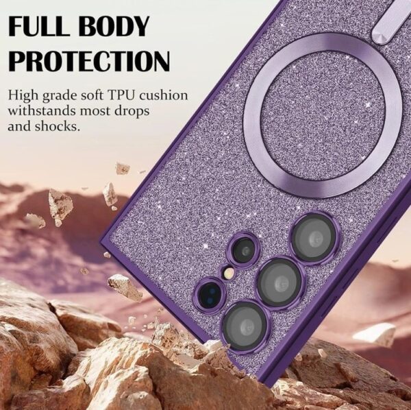 Techsuit iPhone 17 Air MagSafe Luxury Glitter Θήκη με Πλαίσιο Σιλικόνης Διάφανη - Light Green