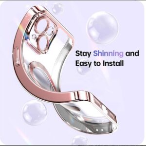 Techsuit iPhone 17 Pro MagSafe Luxury Glitter Θήκη με Πλαίσιο Σιλικόνης Διάφανη - Light Purple