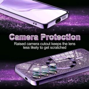 Techsuit iPhone 17 Pro MagSafe Luxury Glitter Θήκη με Πλαίσιο Σιλικόνης Διάφανη - Light Purple