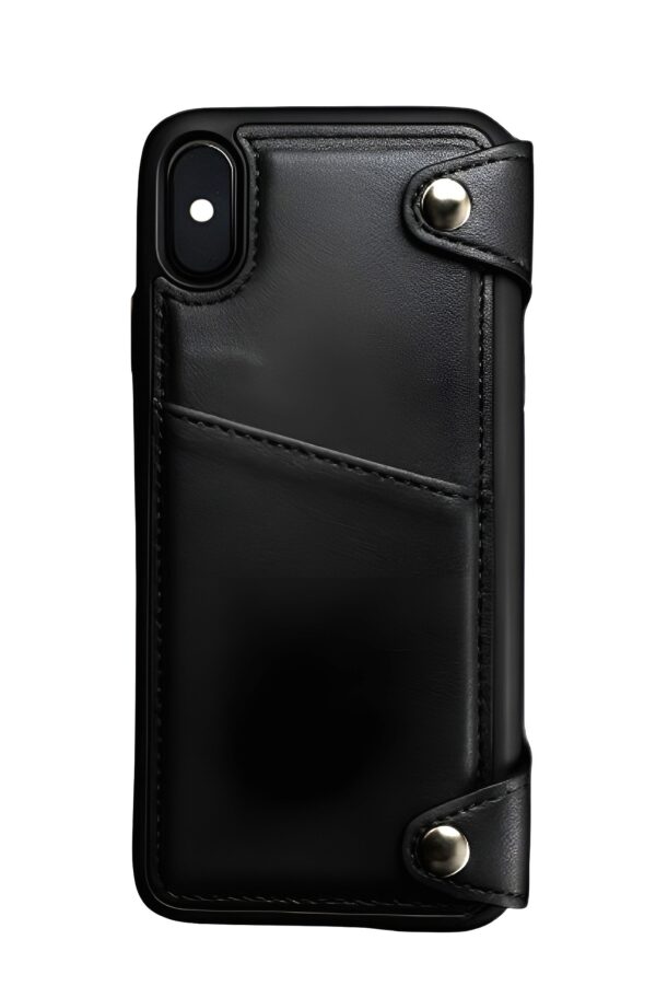 Tel1 iPhone x/xs 2 in 1 Detachable Card Slots Θήκη Βιβλίο - Black