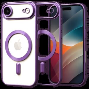 Techsuit iPhone 17 Air MagSafe Luxury Crystal Θήκη με Πλαίσιο Σιλικόνης Διάφανη - Light Purple