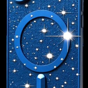 Techsuit iPhone 17 MagSafe Luxury Glitter Θήκη με Πλαίσιο Σιλικόνης Διάφανη - Deep Blue
