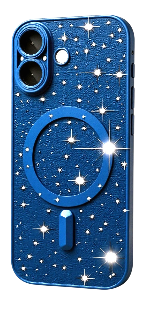Techsuit iPhone 17 MagSafe Luxury Glitter Θήκη με Πλαίσιο Σιλικόνης Διάφανη - Deep Blue