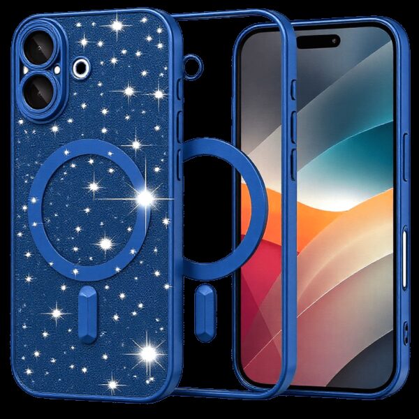 Techsuit iPhone 17 MagSafe Luxury Glitter Θήκη με Πλαίσιο Σιλικόνης Διάφανη - Deep Blue Techsuit iPhone 17 MagSafe Luxury Glitter Θήκη με Πλαίσιο Σιλικόνης Διάφανη - Deep Blue