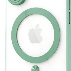 Techsuit iPhone 17 MagSafe Luxury Crystal Θήκη με Πλαίσιο Σιλικόνης Διάφανη - Light Green