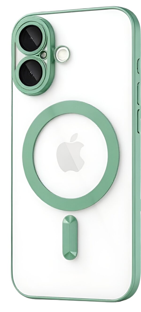 Techsuit iPhone 17 MagSafe Luxury Crystal Θήκη με Πλαίσιο Σιλικόνης Διάφανη - Light Green
