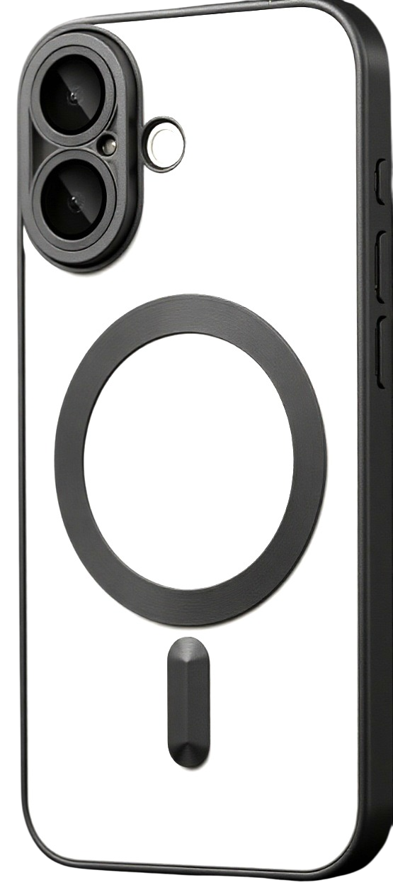 Techsuit iPhone 17 MagSafe Luxury Crystal Θήκη με Πλαίσιο Σιλικόνης Διάφανη - Black