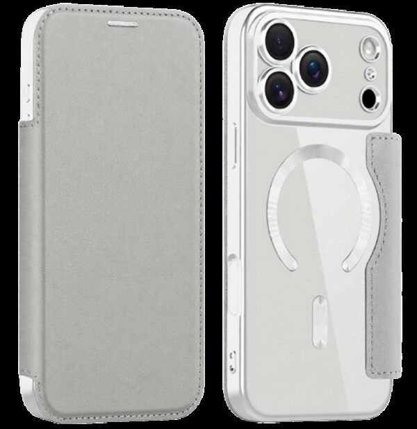 Techsuit iPhone 17 Pro Max SmartMag Θήκη Βιβλίο - Grey