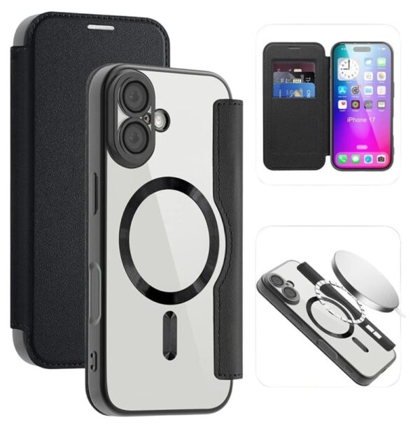 Techsuit iPhone 17 SmartMag Θήκη Βιβλίο - Black