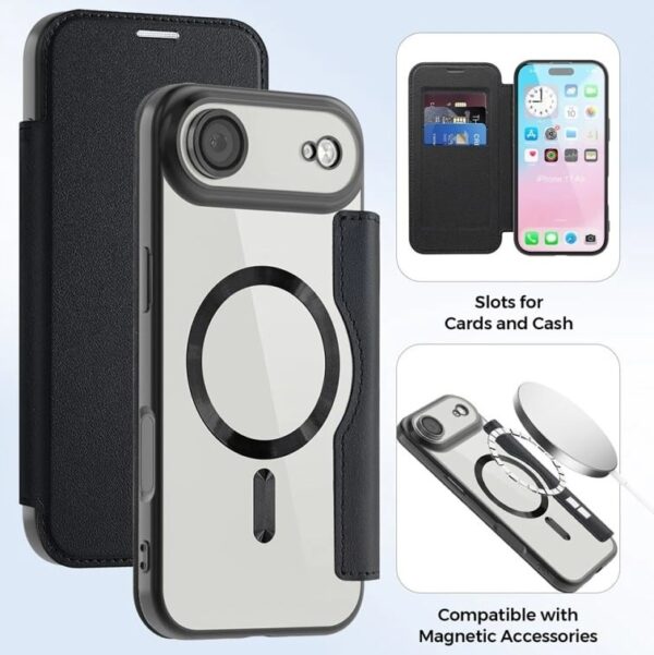 Techsuit iPhone 17 Air SmartMag Θήκη Βιβλίο - Black