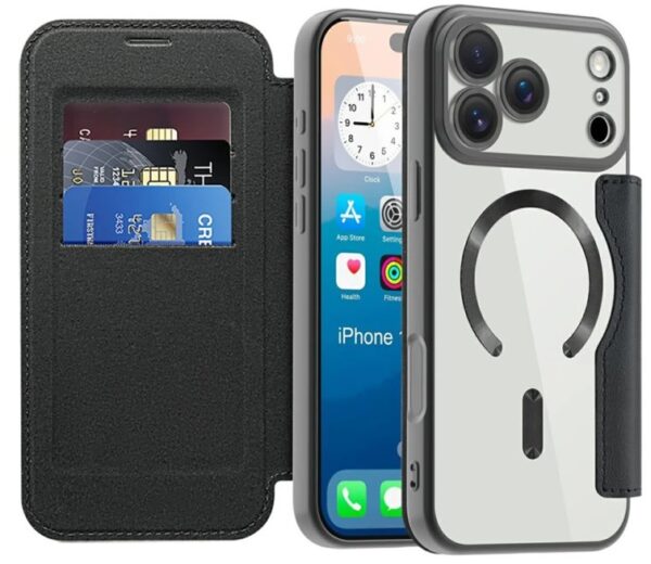 Techsuit iPhone 17 Pro SmartMag Θήκη Βιβλίο - Black