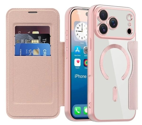 Techsuit iPhone 17 Pro Max SmartMag Θήκη Βιβλίο - Pink