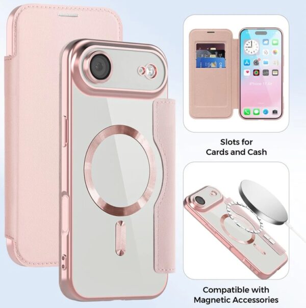 Techsuit iPhone 17 Air SmartMag Θήκη Βιβλίο - Pink