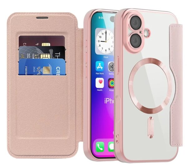 Techsuit iPhone 17 SmartMag Θήκη Βιβλίο - Pink