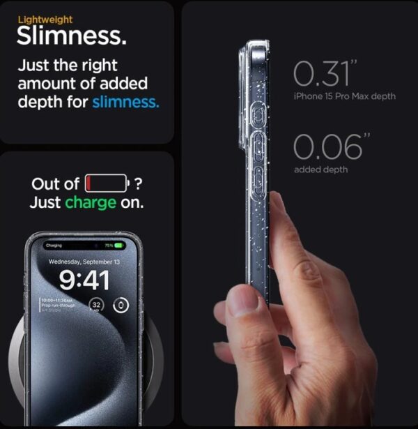 Techsuit iPhone 17 Air Sparkleskin Series Θήκη Σιλικόνης - Διάφανη με Γκλίτερ