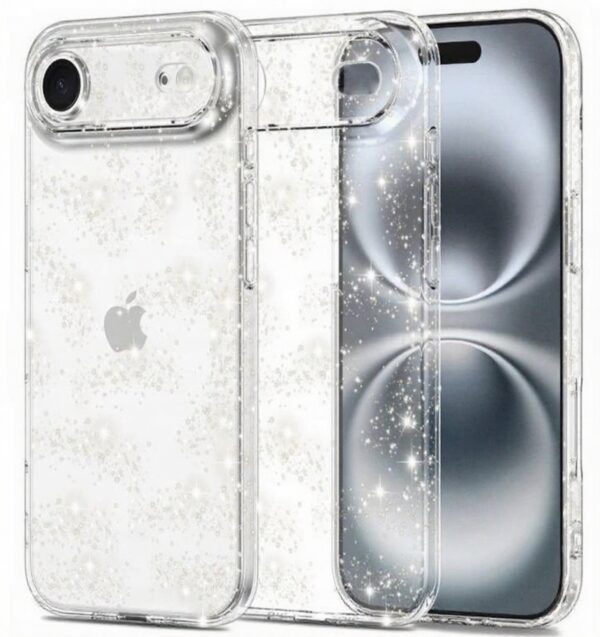 Techsuit iPhone 17 Air Sparkleskin Series Θήκη Σιλικόνης - Διάφανη με Γκλίτερ