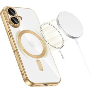 Techsuit iPhone 17 MagSafe Luxury Crystal Θήκη με Πλαίσιο Σιλικόνης Διάφανη - Deep Green