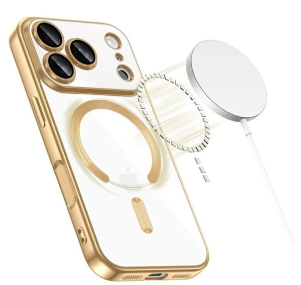 Techsuit iPhone 17 Pro Max MagSafe Luxury Crystal Θήκη με Πλαίσιο Σιλικόνης Διάφανη - Light Purple