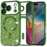 Techsuit iPhone 17 Pro MagSafe Luxury Glitter Θήκη με Πλαίσιο Σιλικόνης Διάφανη - Deep Green