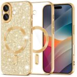 Techsuit iPhone 17 MagSafe Luxury Glitter Θήκη Σιλικόνης Διάφανη - Gold