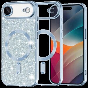 Techsuit iPhone 17 Air Luxury Glitter Θήκη Σιλικόνης Διάφανη - Light Blue