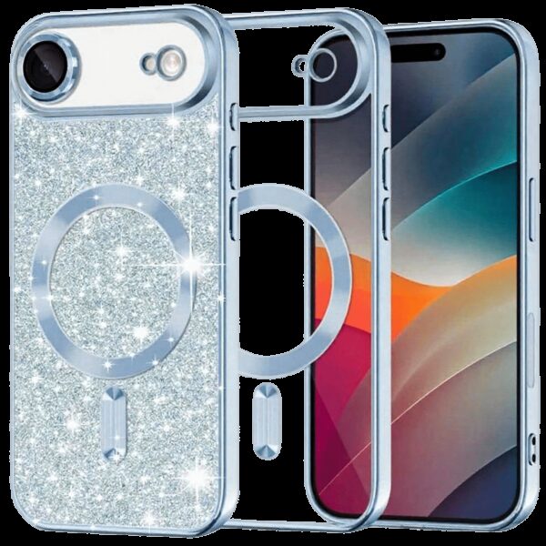 Techsuit iPhone 17 Air Luxury Glitter Θήκη Σιλικόνης Διάφανη - Light Blue