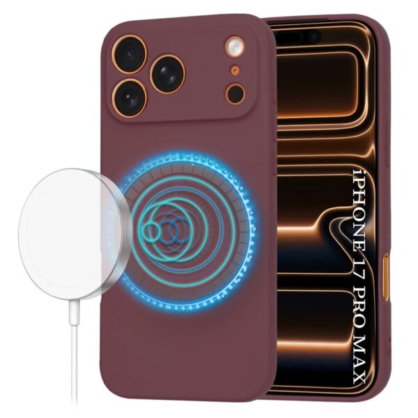 Techsuit iPhone 17 Pro MagSafe Softflex Θήκη Σιλικόνης - Plum Red