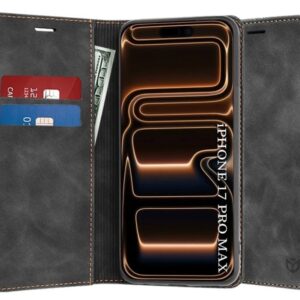 Techsuit iPhone 17 Pro Max Confy Cover Θήκη Βιβλίο - Black