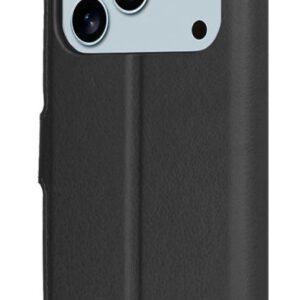 Techsuit iPhone 17 Pro Max Leather Folio Θήκη Βιβλίο - Black