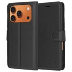 Techsuit iPhone 17 Pro Leather Folio Θήκη Βιβλίο - Black