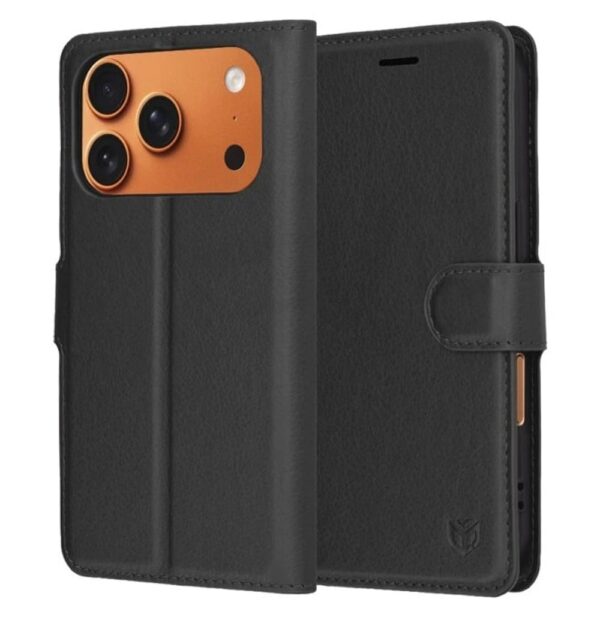 Techsuit iPhone 17 Pro Leather Folio Θήκη Βιβλίο - Black Techsuit iPhone 17 Pro Leather Folio Θήκη Βιβλίο - Black