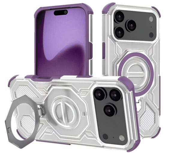 Techsuit iPhone 17 Pro Max Techsuit iPhone 17 Pro Max Carbon Shield Pro Θήκη Σκληρή Διάφανη - Purple Black