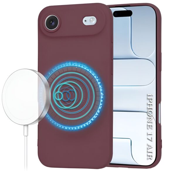 Techsuit iPhone 17 Air MagSafe Softflex Θήκη Σιλικόνης - Plum Red