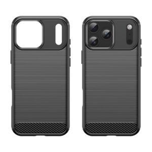 Techsuit iPhone 17 Pro Carbon Θήκη Σιλικόνης - Black