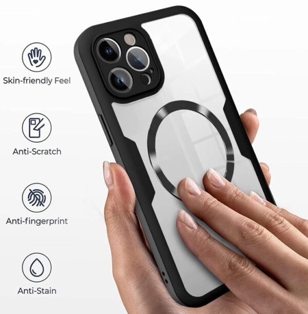 Techsuit iPhone 17 MagSafe Colorverse 360 Θήκη Σκληρή Διάφανη - Black