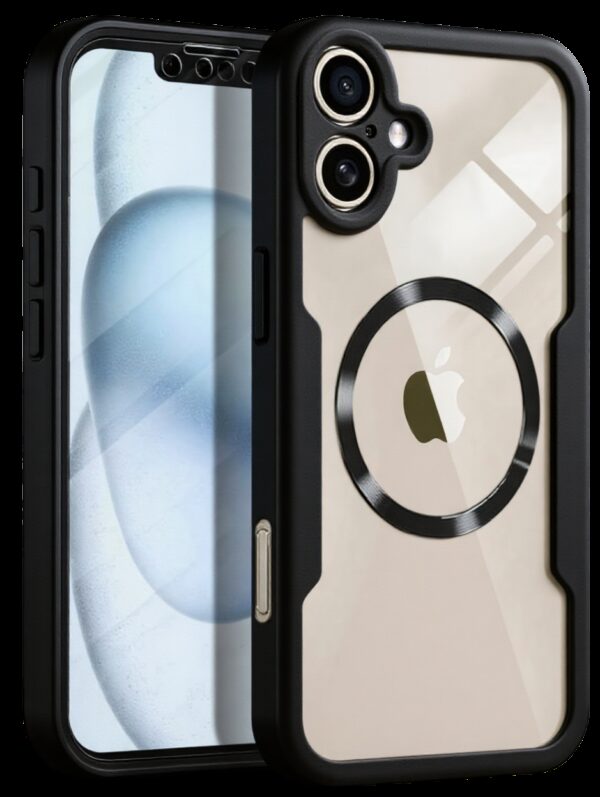 Techsuit iPhone 17 MagSafe Colorverse 360 Θήκη Σκληρή Διάφανη - Black