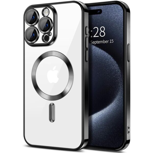 Techsuit iPhone 17 Pro Max MagSafe Luxury Crystal Θήκη με Πλαίσιο Σιλικόνης Διάφανη - Black Techsuit iPhone 17 Pro Max MagSafe Luxury Crystal Θήκη με Πλαίσιο Σιλικόνης Διάφανη - Black