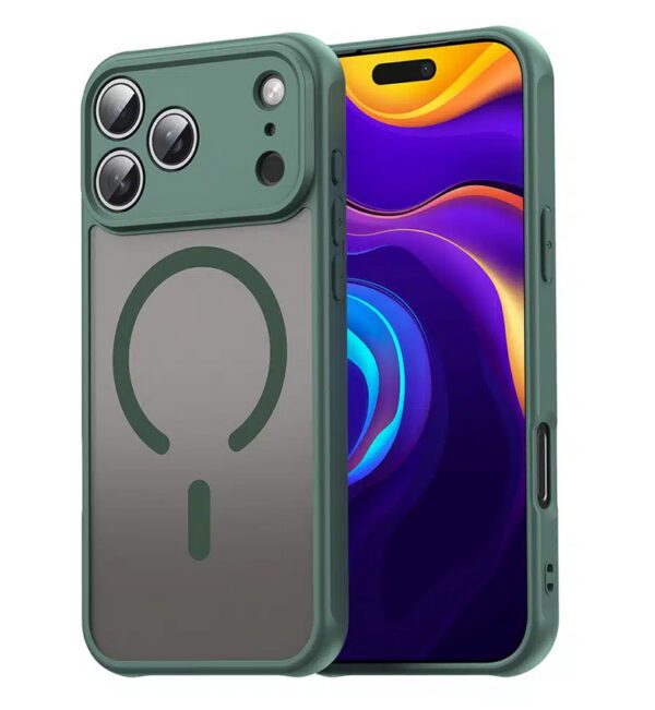 Techsuit iPhone 17 Pro Max MagSafe HaloFrost Θήκη Σκληρή Φιμέ - Green