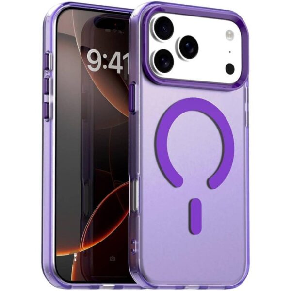 Techsuit iPhone 17 Pro Max CandyCase MagSafe Θήκη με Πλαίσιο Σιλικόνης - Purple
